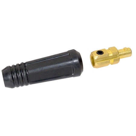 Dinse Style Cable Connector, #1 To #1/0 Cable, Male Only